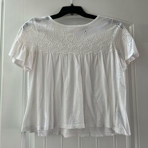 J Crew Eyelet Short sleeve tshirt